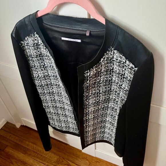 T-Tahari Pleather & Patterned Blazer - US 4 - Picture 5 of 5